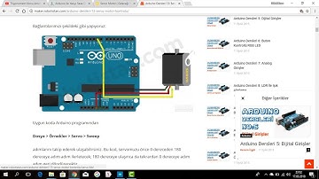 arduino servo motor buton basit örnek