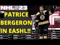 PATRICE BERGERON ONE LAST RIDE IN NHL 23!! PATRICE BERGERON EASHL 23 BUILD!!