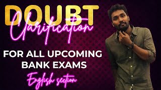 DOUBT CLARIFICATION SESSION - ENGLISH SECTION | ALL BANK EXAMS | MR.PAUL GUNA