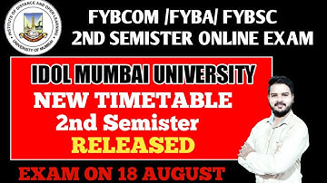 IDOL 2nd semister New Timetable FYBcom|FYba|Fybsc|timetable 202I DOL mumbai University|JITESH Sir