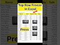Top Row Freeze Excel Tricks | Excel Trick You Must Know 🇮🇳 | Serial Number #exceltricks