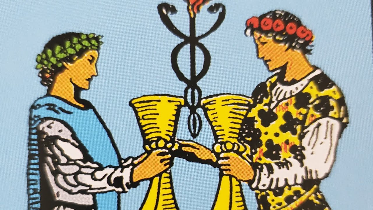 Карты Таро Двойка Кубков Фото