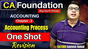 Accounting Process One Shot Revision |  CA Foundation | May/Sep