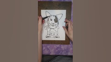 Puppy with a Toy Time-lapse Art! #doggy #doglover #sketching #doodle #pen #artwork #art #timelapse
