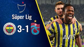 Fenerbahçe  - Trabzonspor  Highlights\/Özet | Spor Toto Süper Lig - 2022\/2023