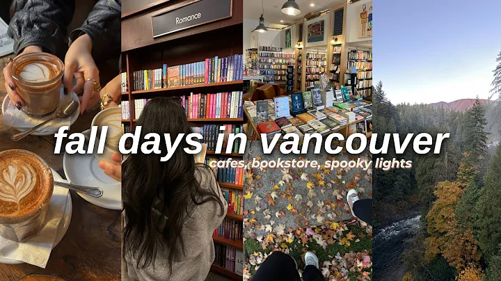 cozy fall days in vancouver ☕🍂 aesthetic cafes, bookstores & spooky halloween lights🎃