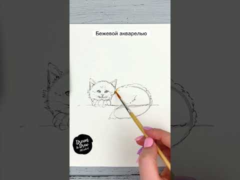 Два крутых способа нарисовать кота  🐈💗 #shorts