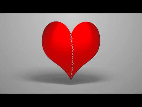 Animation of a Broken Heart Stock Footage