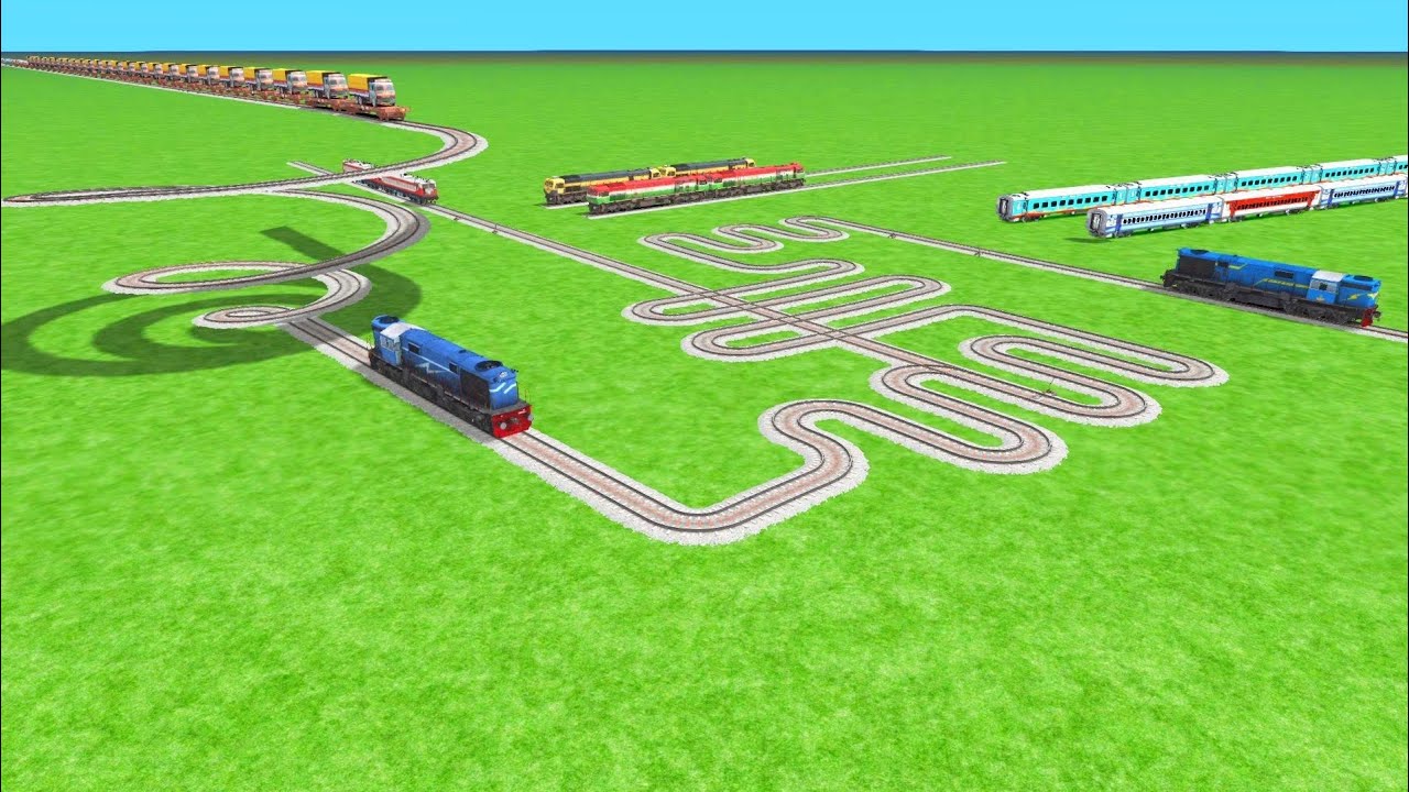 💖 IMPOSSIBLE TRAINS CROSSIN SLIDE SNAKE 🐍 CIRCLES ZIG ZAG TRACK RAILROAD RAILWORKS BEANG DRIVE 