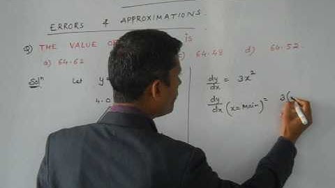 ERRORS AND APPROXIMATIONS