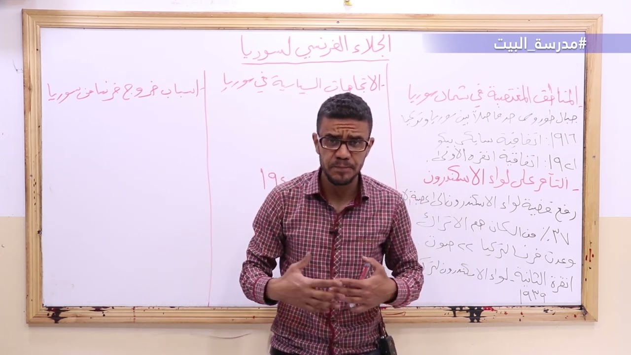 الصف 12  تاريخ    الوحدة 4    الجلاء الفرنسي عن سورية
