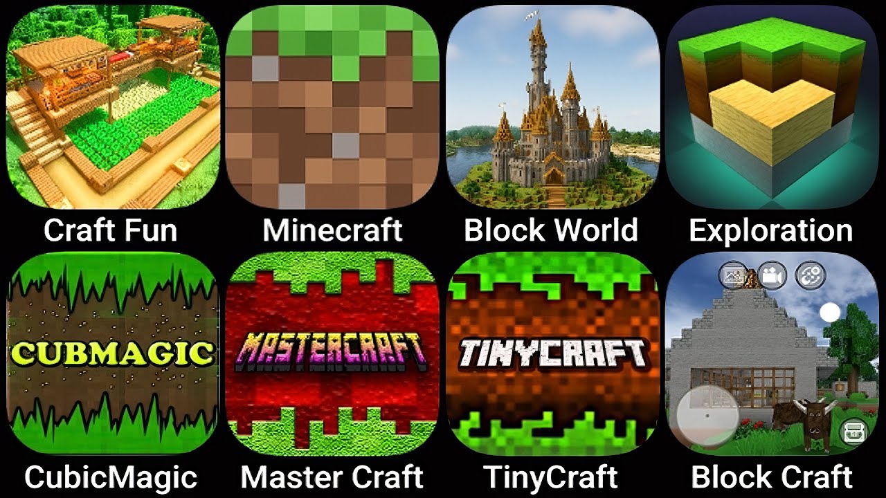 Craft Fun,Minecraft,Block World,Exploration Craft,CubicMagic,Master Craft,TinyCraft,Mini Block Craft