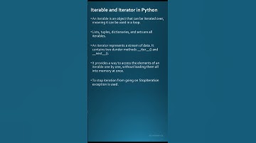Iterable and Iterator in Python #shorts