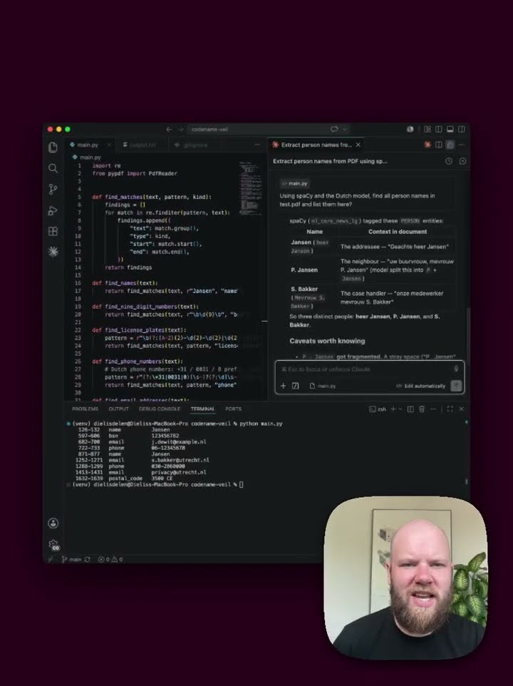 Detect names with spaCy