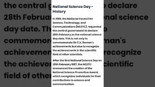 National Science Day History