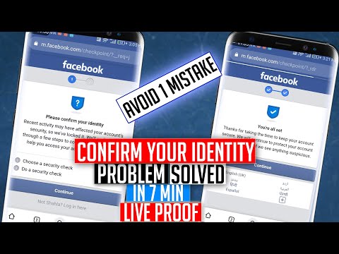 Please Confirm Your Identity Facebook Problem ? | Choose a Security Check Facebook | English