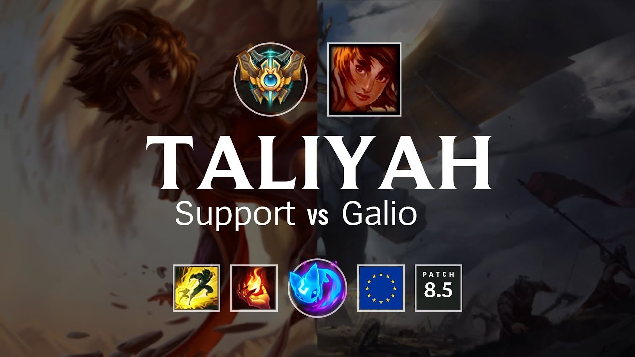 Taliyah Support vs Galio - EUW Challenger Patch 8.5