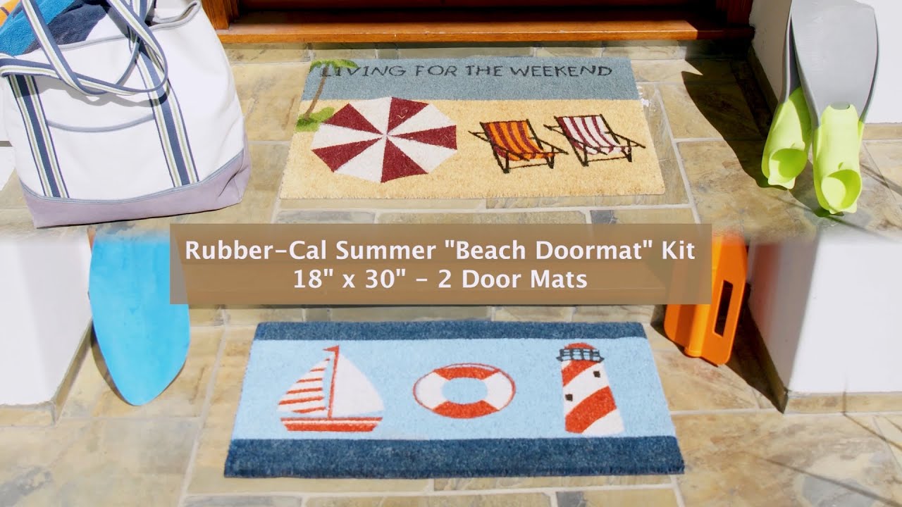 Rubber-Cal Summer Beach Doormat Kit - 18 x 30 - 2 Door Mats