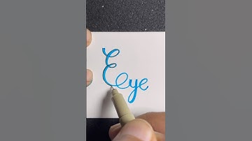 How to write ✍️ Eye in cursive writing #shorts #cursivewriting #calligraphytipsandtricks