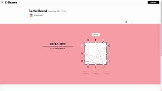AI Solve New York Times  Daily Letter Boxed Puzzle: 1/27/2025 (ASMR)