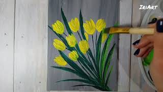 Easy Acrylic Painting For Beginners How To Paint Flowers