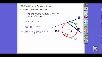 More Angles in Circles - Module 19.5 (Part 2)
