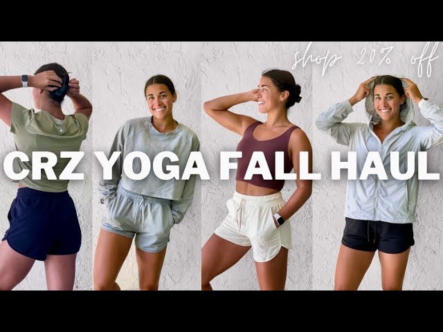 CRZ YOGA FALL HAUL  new joggers, matching sets, butterluxe tops, & the  coolest rain jacket ever!!! 
