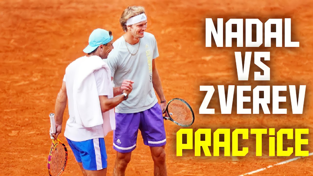 Rafael Nadal and Alexander Zverev Practice Together at Madrid Open 2022 #shorts #rafaelnadal