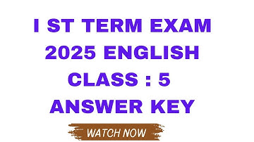 5th STD ENGLISH ANSWER KEY 2025 | 1st term exam answer key v std English #answerkey
