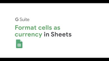 Format cells into currency in Google Sheets