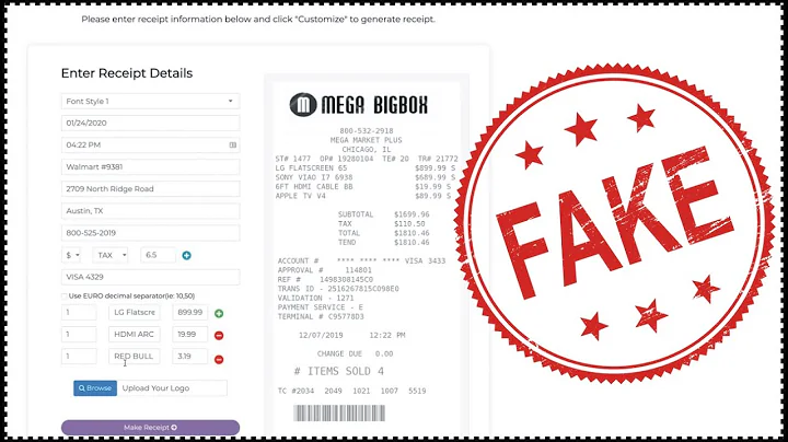 Create Authentic-Looking Fake Receipts easily