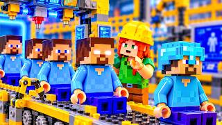 Alex Made STEVE FACTORY to Prepare for Battle in Minecraft