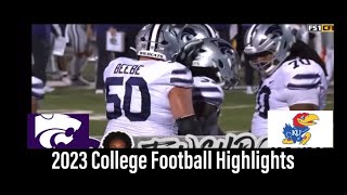 #21 Kansas State vs #25 Kansas Football Game Highlights 11 18 2023