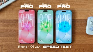 iOS 26.4 SPEED TEST - iPhone 17 Pro Max / 16 Pro Max / 15 Pro Max