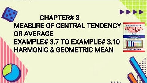 Solved Example#3.7 To 3.10 || Chapter#3 || Measure Of Central Tendency Or Average ||
