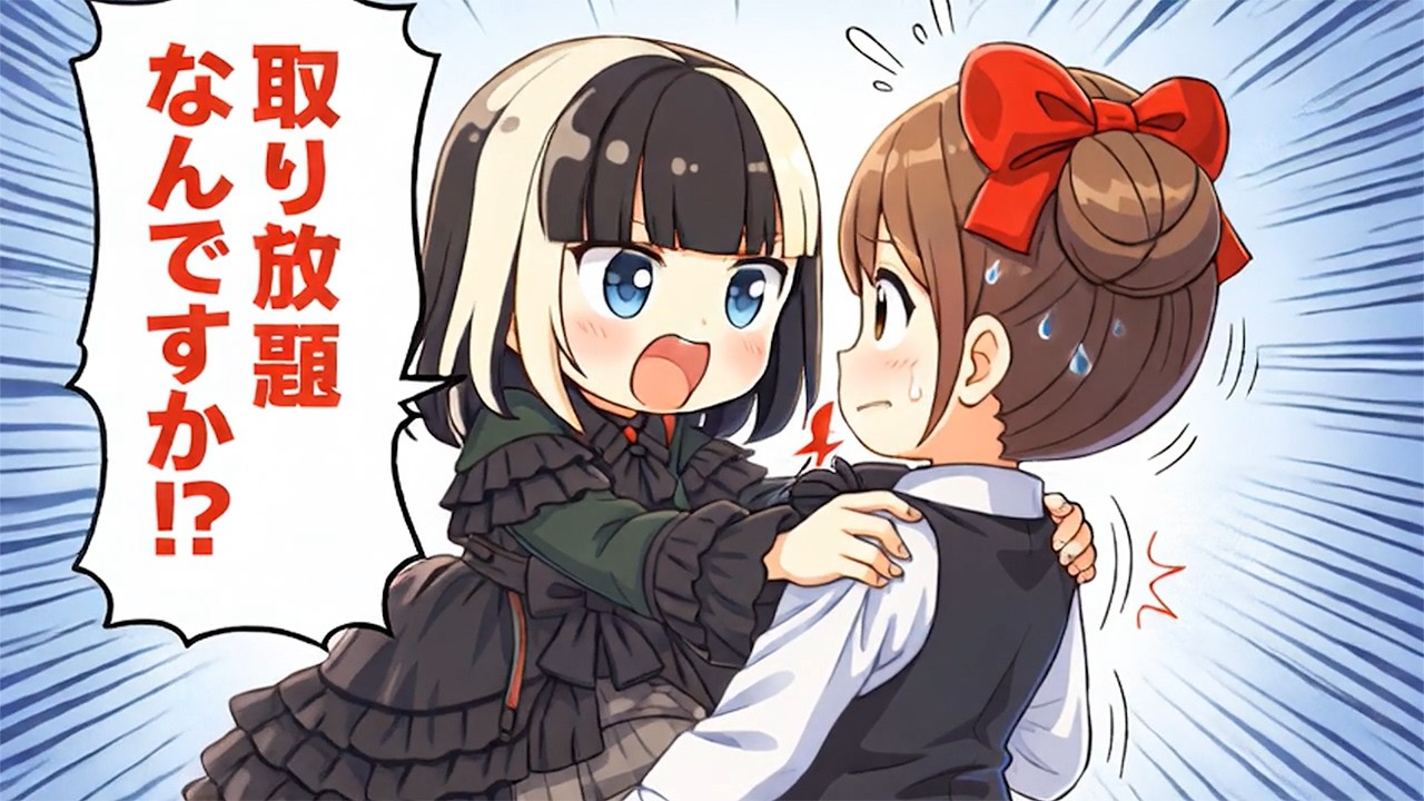 ビュッフェを経て成長していくらでん【儒烏風亭らでん切り抜き】 #regloss　#儒烏風亭らでん　#aiイラスト