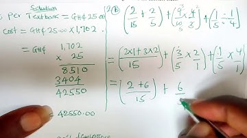 BECE 2018 Mathematics Papers  2 Question 2