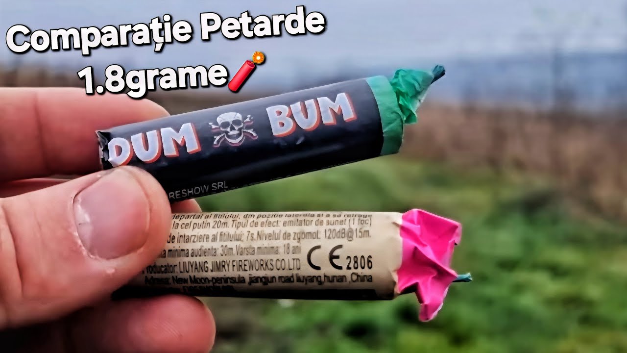 Comparatie Petarde DUM BUM 1.8G 🆚️ FS3 1.8G 🧨 Fireshow - Test Firecrackers 2026 