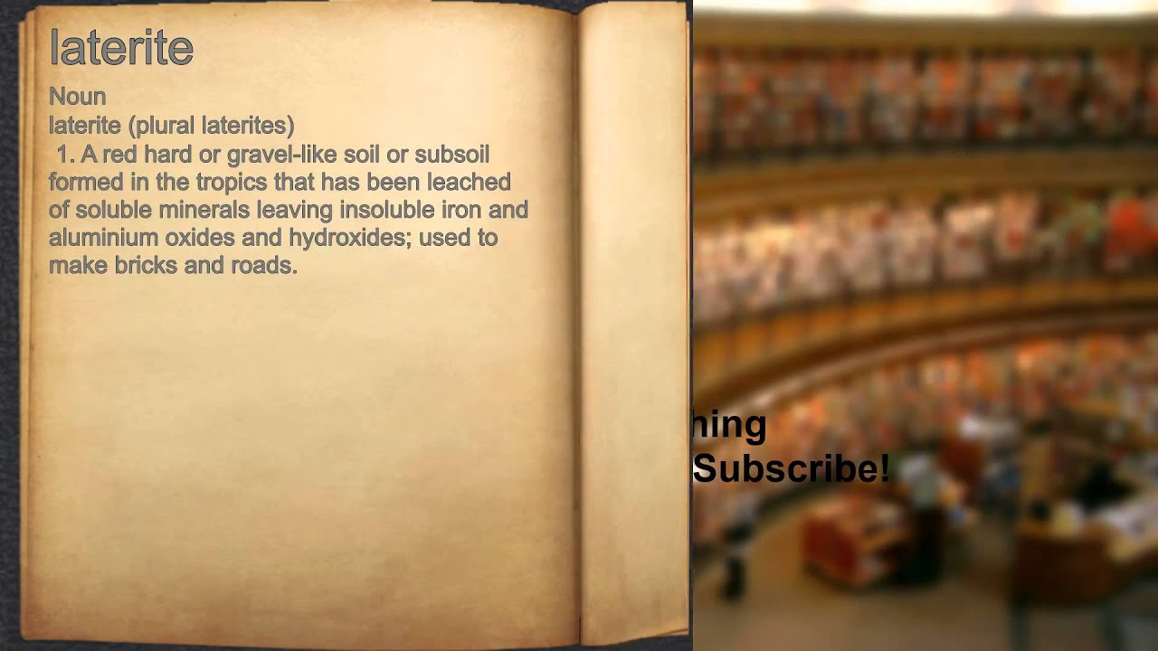 What does laterite mean?