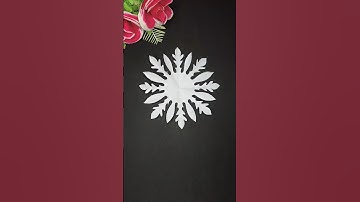 fold this paper and cut a beautiful snowflake to be ready/Kids crafts snowflake ❄️ #shorts #craft