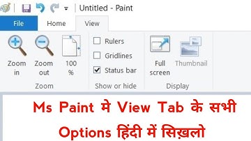 How to use View Tab in MS Paint | Ms Paint Tutorial | View Tab in Hindi | Ms Paint view Tab