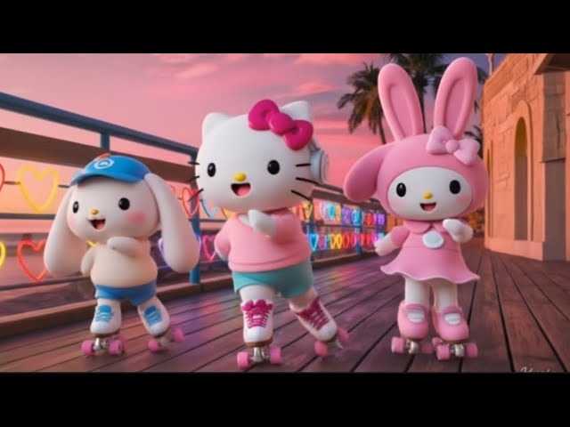 🌈 Happy Song for Kids and Baby 🎶 | Hello Kitty Dance & Roller 🌈 Happy Song for Kids and Baby 🎶 | Hello Kitty Dance & Roller