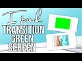 iPad Swipe Transition Green/Blue Screen