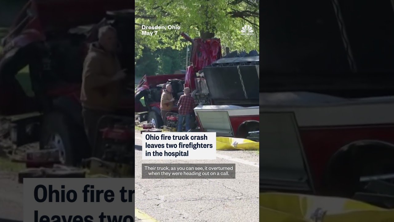 Ohio fire truck crash leaves to firefighters in the hospital Ohio fire truck crash leaves to firefighters in the hospital
