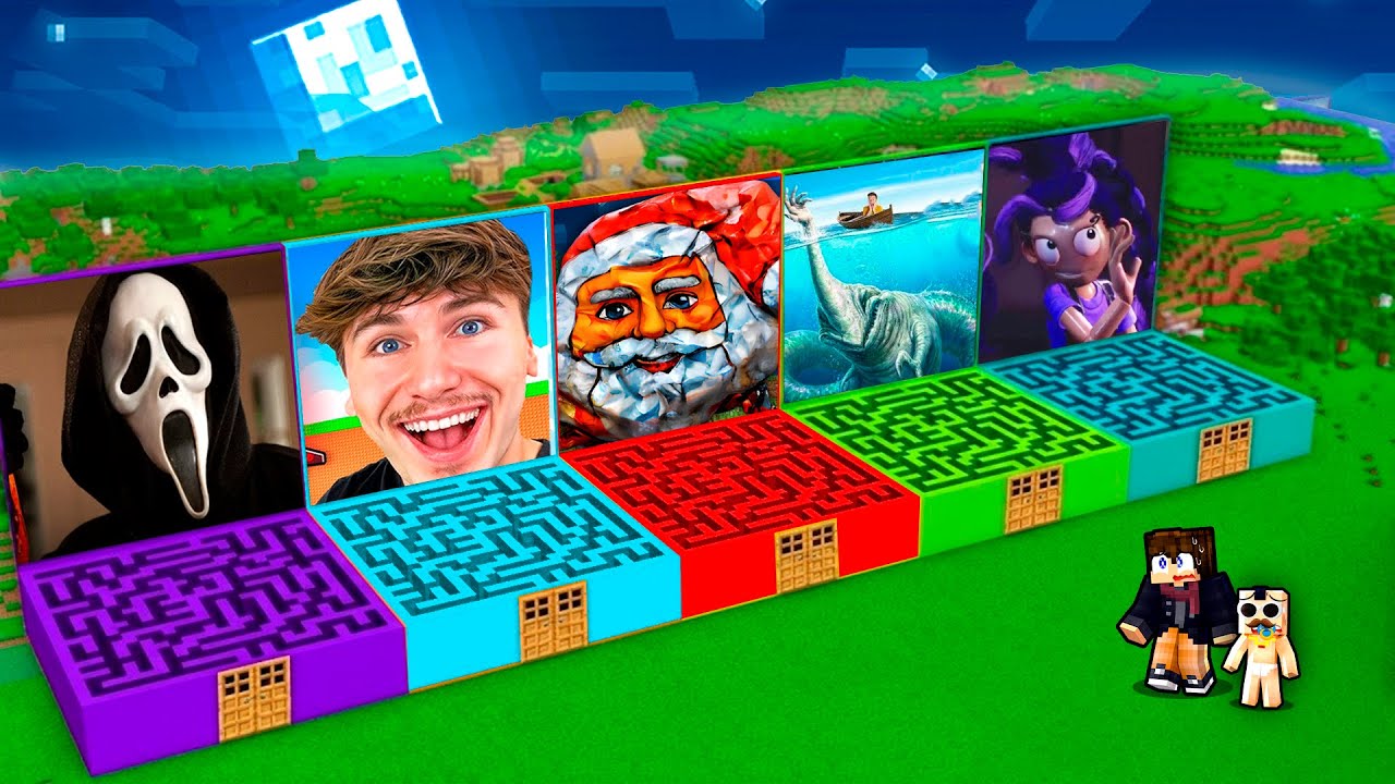 Ne CHOISISSEZ pas le mauvais LABYRINTHE sur Minecraft ! ( Scream, Kevko, Goo Gaga, Lily lovebraids )