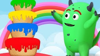 Torre di Gelato Dipinto con Monday il Monster | Colori per Bambini