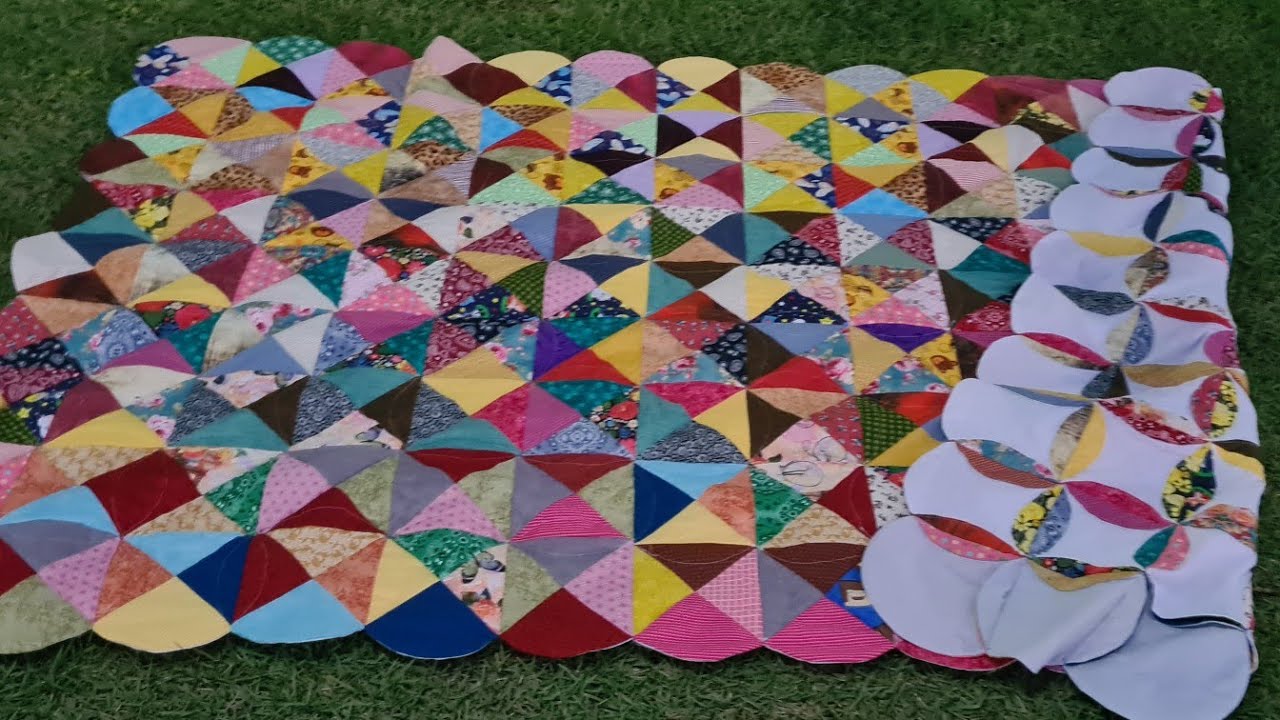 Falsa janela de catedral/ técnica do quadrado perfeito.Aula 9-Transformando os retalhos em luxo