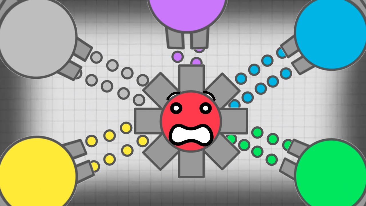 Diep.io OctoTank Tag Mode Destruction Vs Best Gunner Trapper Class Domination! Diepio Best Bits!