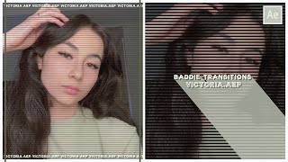 beginner baddie transition tutorials | after effects
