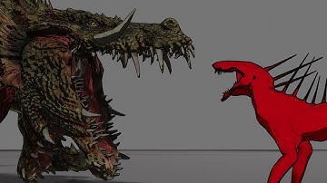 SCP 682 vs SCP 939 Fight Animation